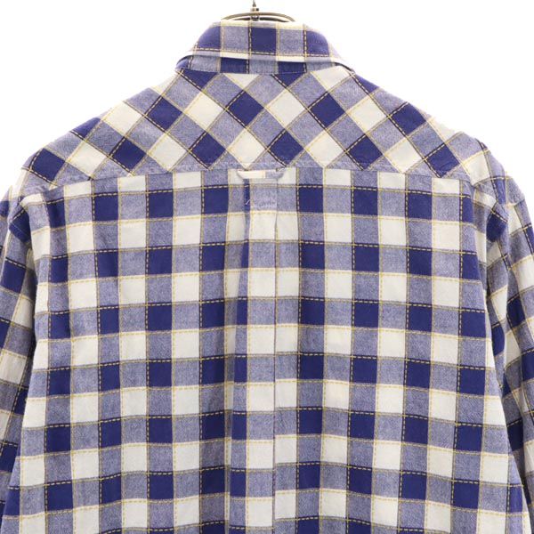 サンタフェ 日本製 長袖 ボタンダウンシャツ 3 ブルー系 santa fe メンズ