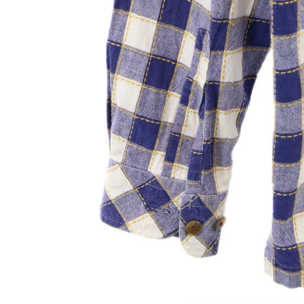 サンタフェ 日本製 長袖 ボタンダウンシャツ 3 ブルー系 santa fe メンズ