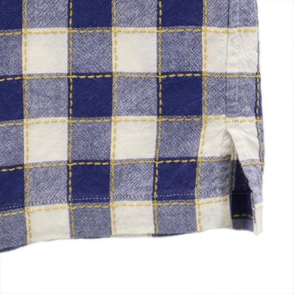 サンタフェ 日本製 長袖 ボタンダウンシャツ 3 ブルー系 santa fe メンズ