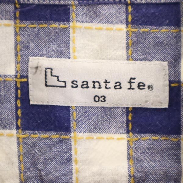 サンタフェ 日本製 長袖 ボタンダウンシャツ 3 ブルー系 santa fe メンズ