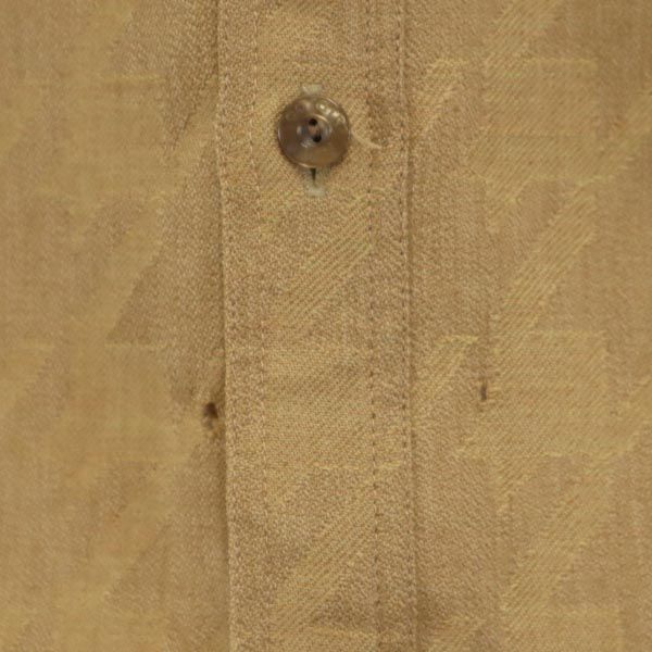 Pierre Cardin ピエールカルダン ウール 千鳥格子 長袖 シャツ L ブラウン系 メンズ