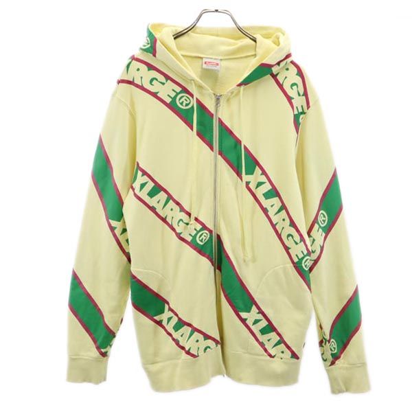 XLARGE エクストララージ 長袖 スウェット ジップパーカー L イエロー メンズ