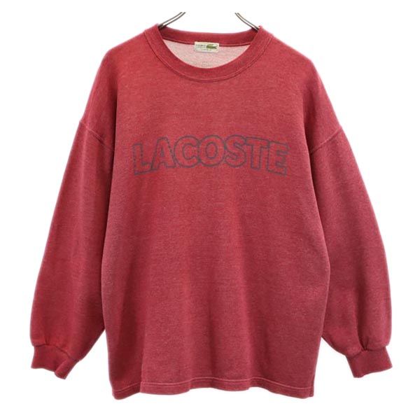 シュミーズラコステ スウェット トレーナー 赤系 CHEMISE LACOSTE 裏起毛 メンズ