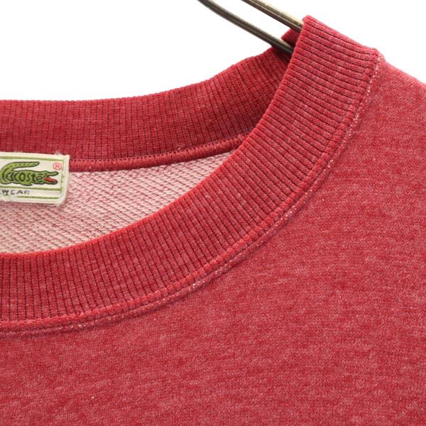 シュミーズラコステ スウェット トレーナー 赤系 CHEMISE LACOSTE 裏起毛 メンズ