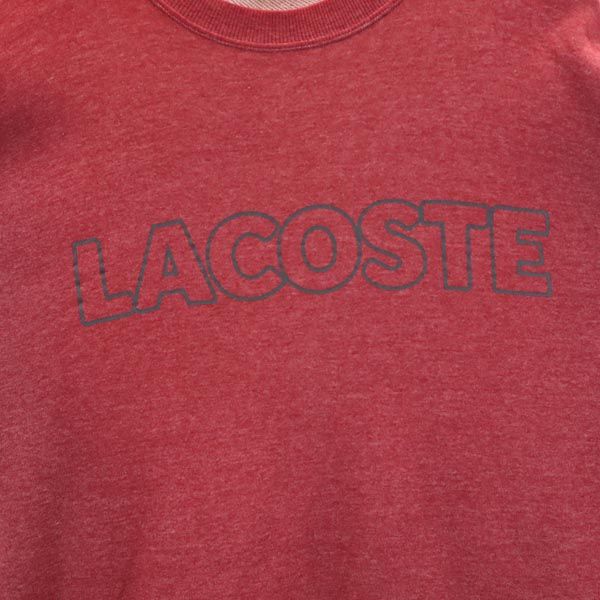 シュミーズラコステ スウェット トレーナー 赤系 CHEMISE LACOSTE 裏起毛 メンズ