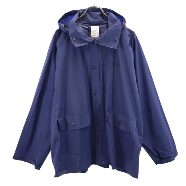 レイン ジャケット M-L ネイビー ベンチレーション メンズ