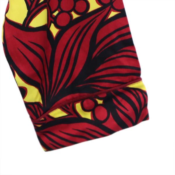 日本製 総柄 ジャケット M レッド系 レディース