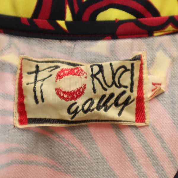 日本製 総柄 ジャケット M レッド系 レディース