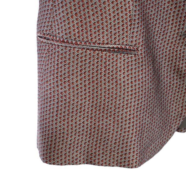 ジョルジオアルマーニ イタリア製 シルクブレンド 総柄 テーラードジャケット 44 赤系 GIORGIO ARMANI レディース