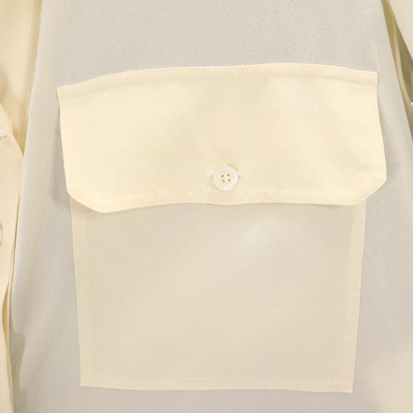 Stella McCartney ステラマッカートニー シルク 長袖 スキッパーカラー ブラウス 36 黒系 レディース