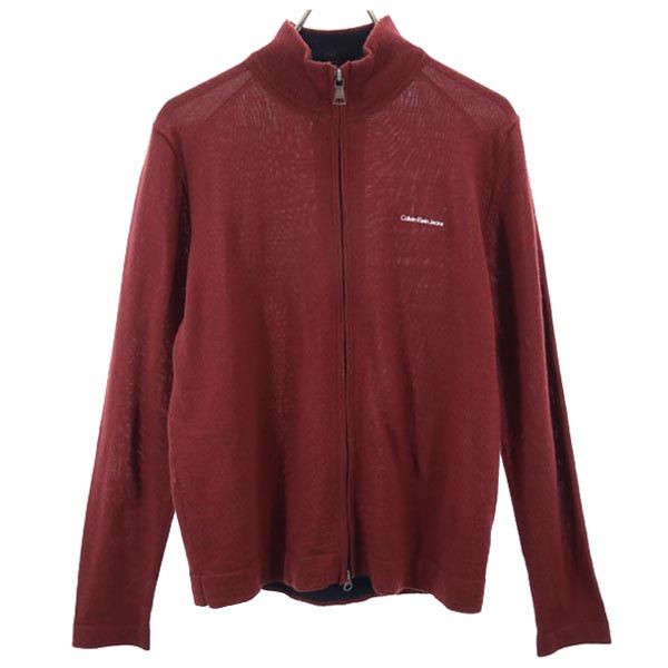 Calvin klein Jeans カルバンクラインジーンズ ジップ ジャケット M ボルドー メンズ