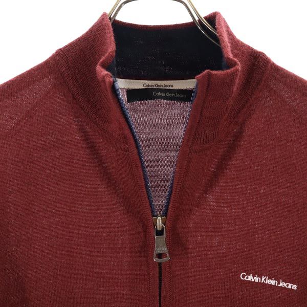 Calvin klein Jeans カルバンクラインジーンズ ジップ ジャケット M ボルドー メンズ
