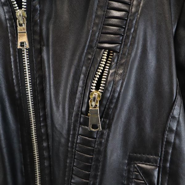 Columbia コロンビア アウトドア フェイク レザージャケット XL ブラック レディース