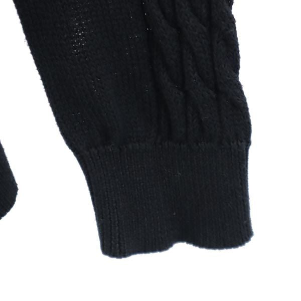 Yohji Yamamoto ヨウジヤマモト コットン 長袖 ニット カーディガン 2 ブラック ボタンレス レディース