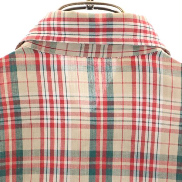 VINTAGE ヴィンテージ 長袖 チェックシャツ レッド系 メンズ