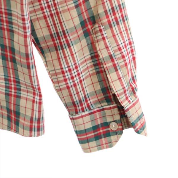 VINTAGE ヴィンテージ 長袖 チェックシャツ レッド系 メンズ