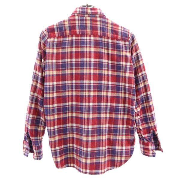 Johnbull ジョンブル 日本製 長袖 チェックシャツ S レッド系 レディース