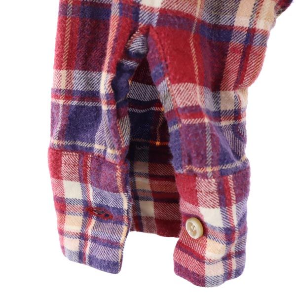 Johnbull ジョンブル 日本製 長袖 チェックシャツ S レッド系 レディース