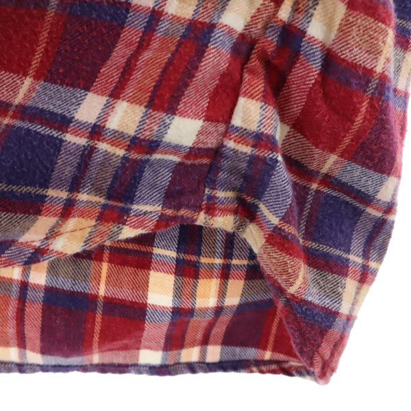 Johnbull ジョンブル 日本製 長袖 チェックシャツ S レッド系 レディース