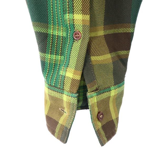 BURTON バートン 長袖 チェックシャツ S グリーン系 メンズ