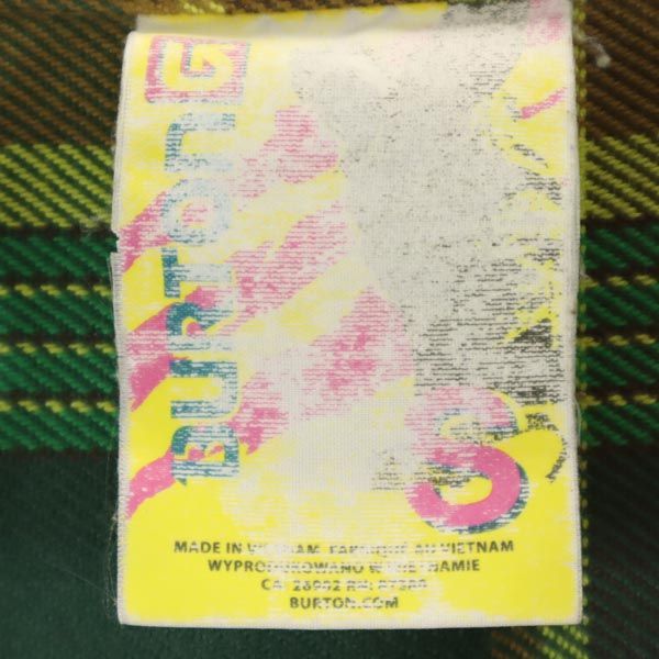 BURTON バートン 長袖 チェックシャツ S グリーン系 メンズ