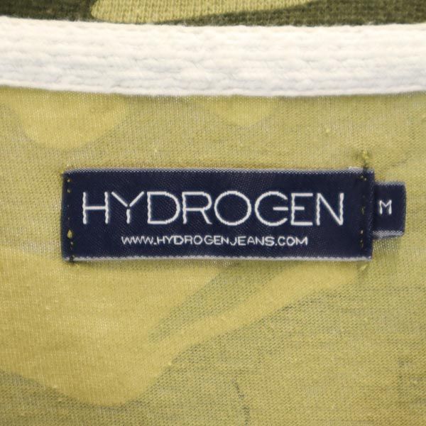 HYDROGEN ハイドロゲン カモフラージュ柄 長袖 Vネック Tシャツ M ロンT スカル メンズ