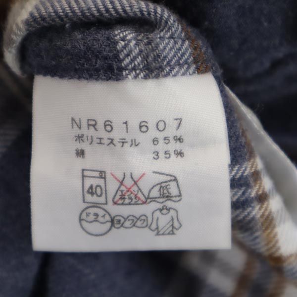 ノースフェイス アウトドア NR61607 長袖 チェックシャツ M ネイビー系 THE NORTH FACE メンズ