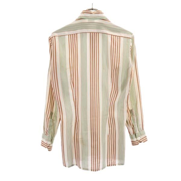 Durban ダーバン オールド イタリア製 ストライプ 長袖 シャツ S ブラウン系 メンズ