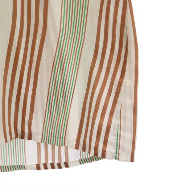 Durban ダーバン オールド イタリア製 ストライプ 長袖 シャツ S ブラウン系 メンズ