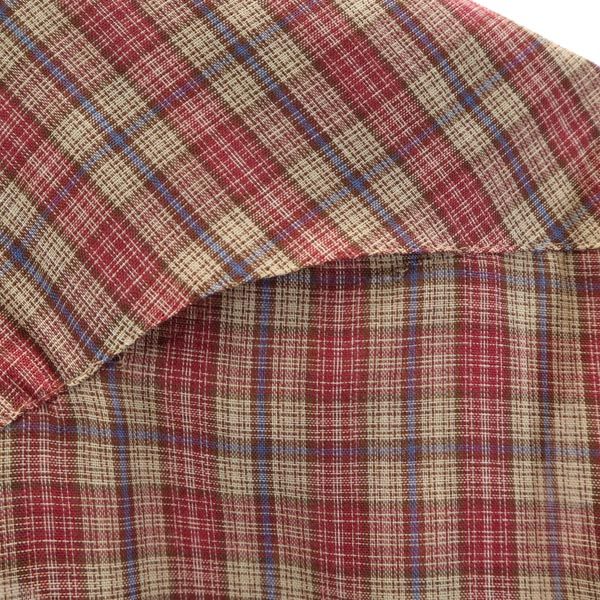 リーバイス 70s ヴィンテージ チェック 長袖 ウエスタンシャツ L 赤系 Levi's メンズ