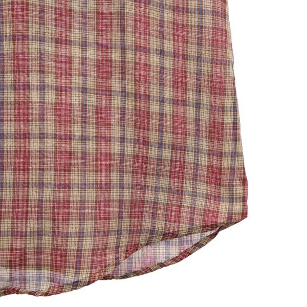 リーバイス 70s ヴィンテージ チェック 長袖 ウエスタンシャツ L 赤系 Levi's メンズ