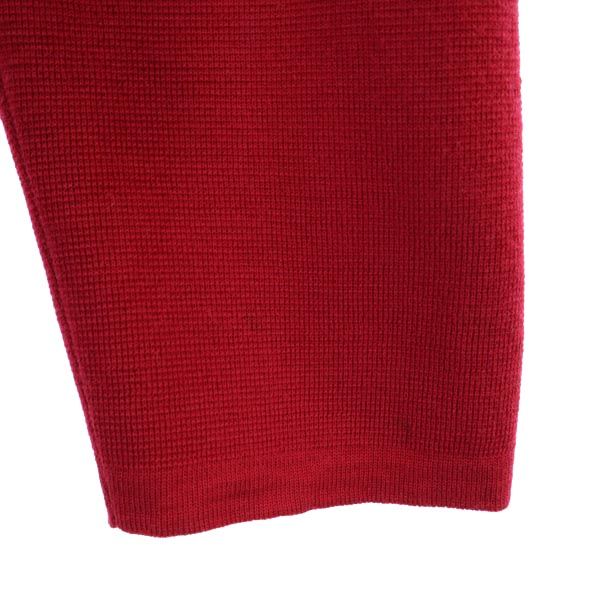 Pierre Cardin ピエールカルダン ウール ニット テーラードジャケット M レッド レディース