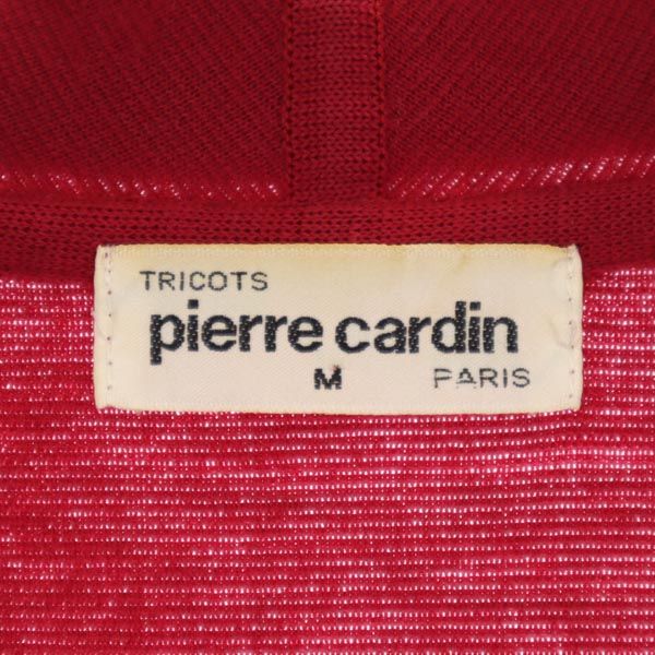 Pierre Cardin ピエールカルダン ウール ニット テーラードジャケット M レッド レディース