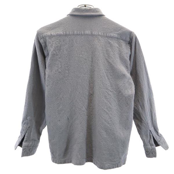 Pierre Cardin ピエールカルダン カシミヤウール 長袖 シャツ M グレー 起毛 レディース