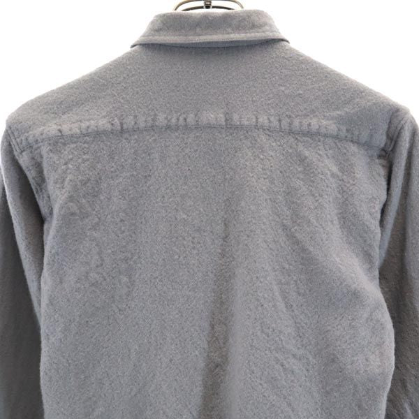 Pierre Cardin ピエールカルダン カシミヤウール 長袖 シャツ M グレー 起毛 レディース