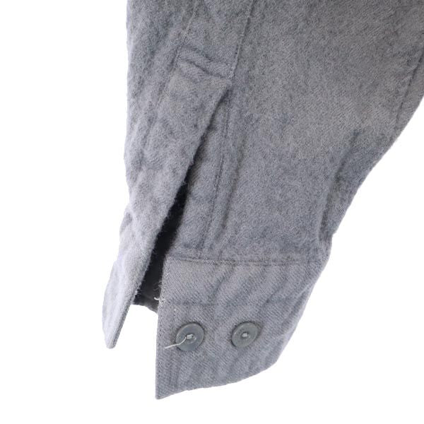 Pierre Cardin ピエールカルダン カシミヤウール 長袖 シャツ M グレー 起毛 レディース