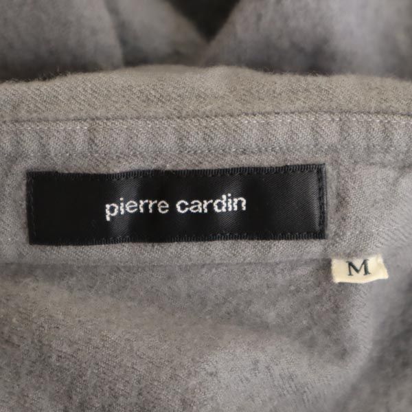 Pierre Cardin ピエールカルダン カシミヤウール 長袖 シャツ M グレー 起毛 レディース