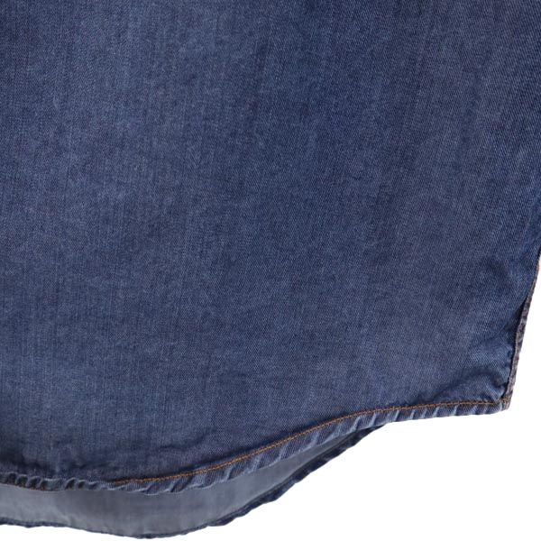 サンタフェ 日本製 長袖 シャンブレーシャツ 4 ネイビー santa fe メンズ