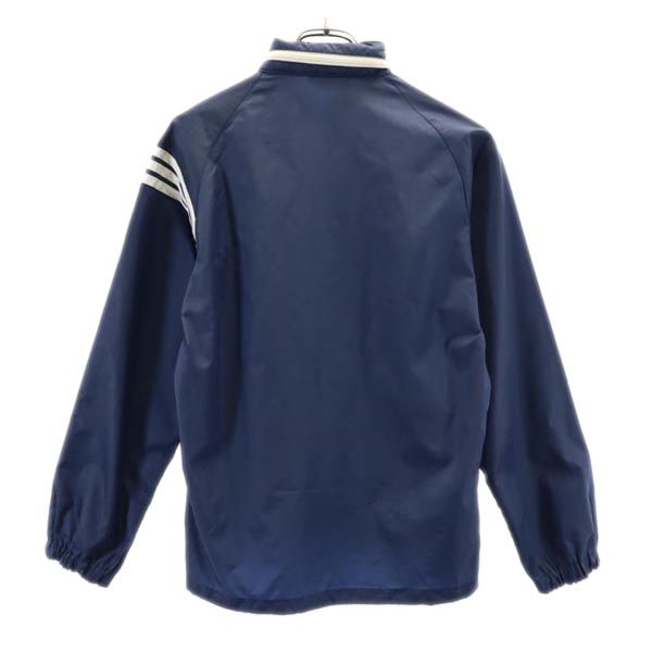 アディダス 70s 80s ヴィンテージ  デサント製 トレフォイルロゴ ナイロンジャケット S ネイビー系 adidas メンズ