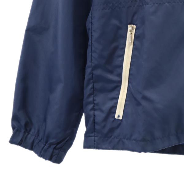 アディダス 70s 80s ヴィンテージ  デサント製 トレフォイルロゴ ナイロンジャケット S ネイビー系 adidas メンズ