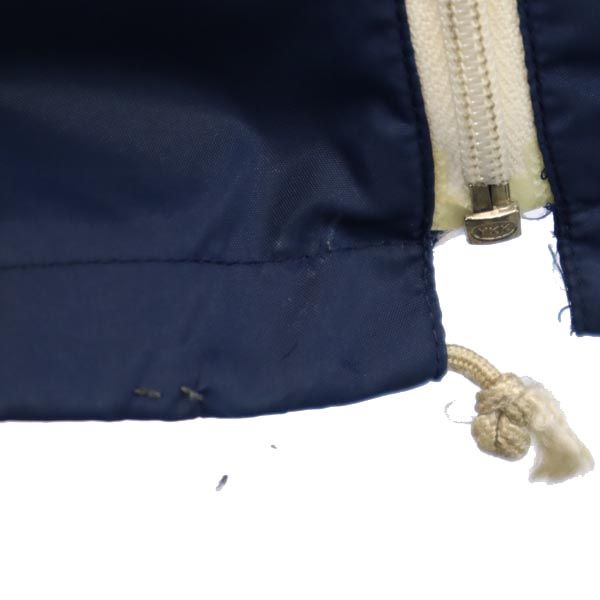 アディダス 70s 80s ヴィンテージ  デサント製 トレフォイルロゴ ナイロンジャケット S ネイビー系 adidas メンズ