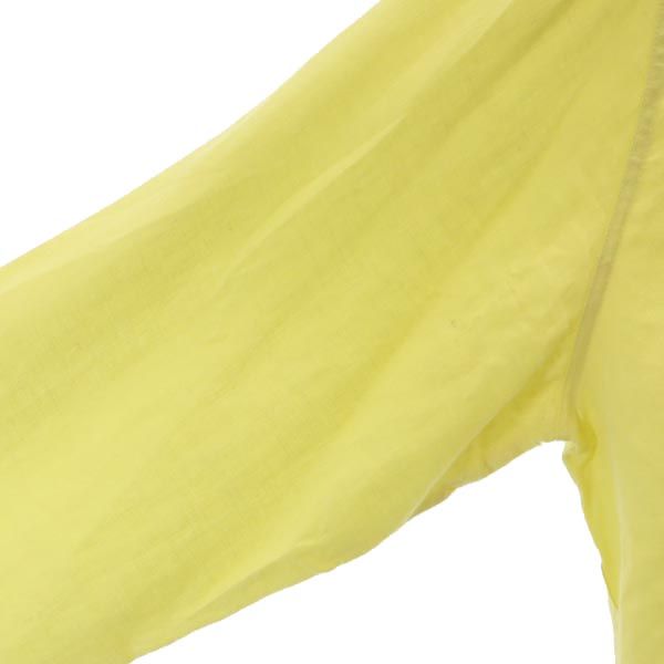 LACOSTE ラコステ リネン 長袖 ボタンダウンシャツ 4 イエロー メンズ