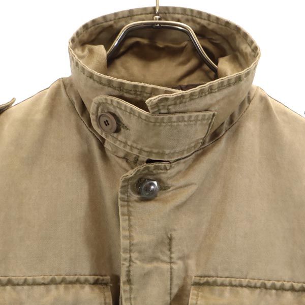 ヴェルサーチジーンズクチュール イタリア製 ミリタリージャケット L ベージュ系 フィールド メンズ