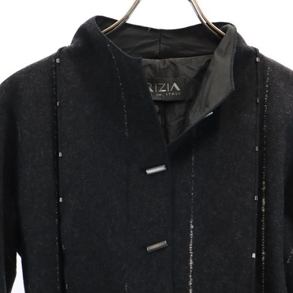 KRIZIA クリツィア イタリア製 ウールブレンド ジャケット 40 ブラック系 ハイネック レディース