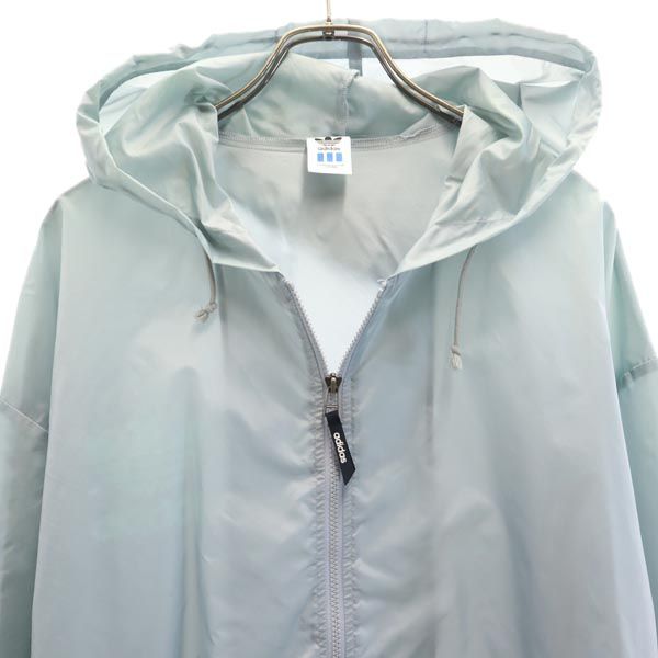 adidas アディダス 80s ヴィンテージ デサント 日本製 AD-4711 トレフォイルロゴ ナイロンジャケット L-O グレー系 パーカー メンズ