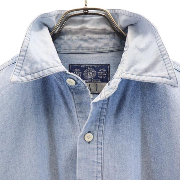 GAP ギャップ 90s オールド バック刺繍 長袖 デニムシャツ メンズ