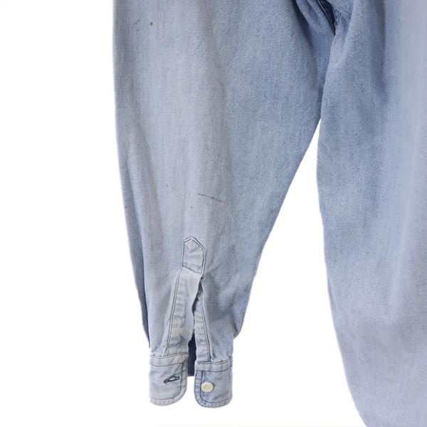 GAP ギャップ 90s オールド バック刺繍 長袖 デニムシャツ メンズ