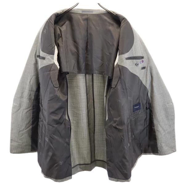 BURBERRY バーバリー 日本製 三陽商会 ヘリンボーン柄 テーラードジャケット グレー メンズ