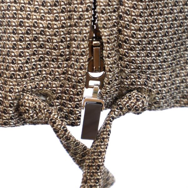 GIORGIO ARMANI ジョルジオアルマーニ イタリア製 ノーカラー ジャケット 36 ブラウン系 レディース