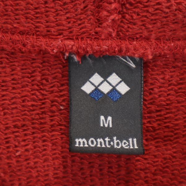 mont-bell モンベル スウェットパーカー M レッド メンズ
